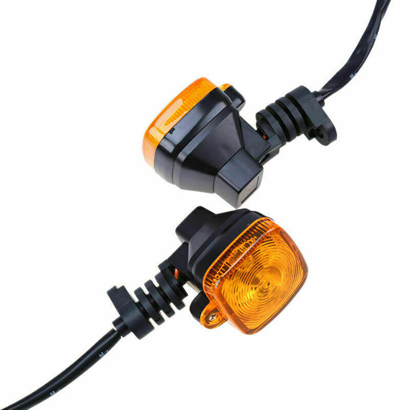 Amber Motorbike Motocross Scooter 12V Turn Signal Indicators Light Blinker Lamp