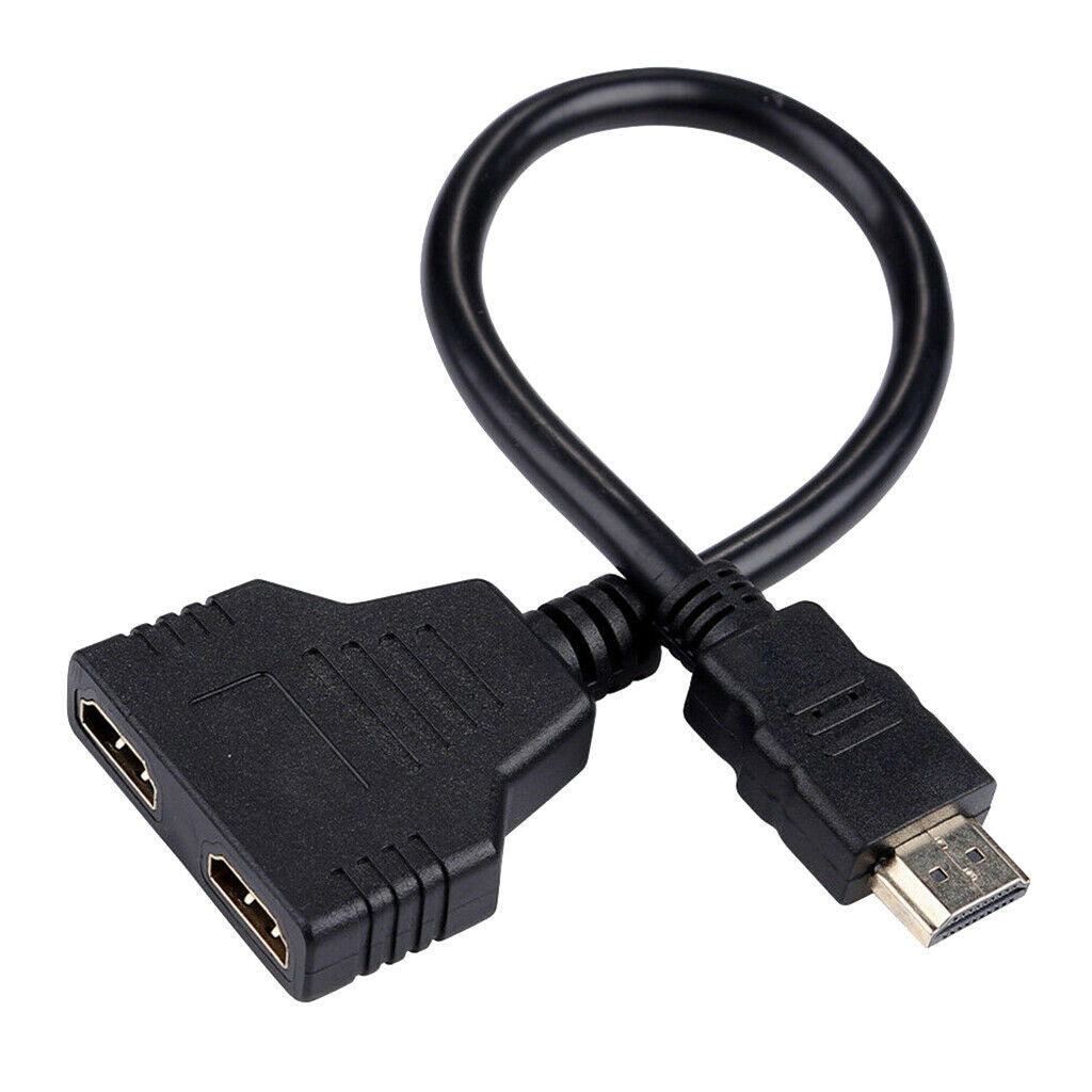 HDMI Splitter Cable Converter 1 in 2 out Ultra HD Support 4K for HDTV DVD