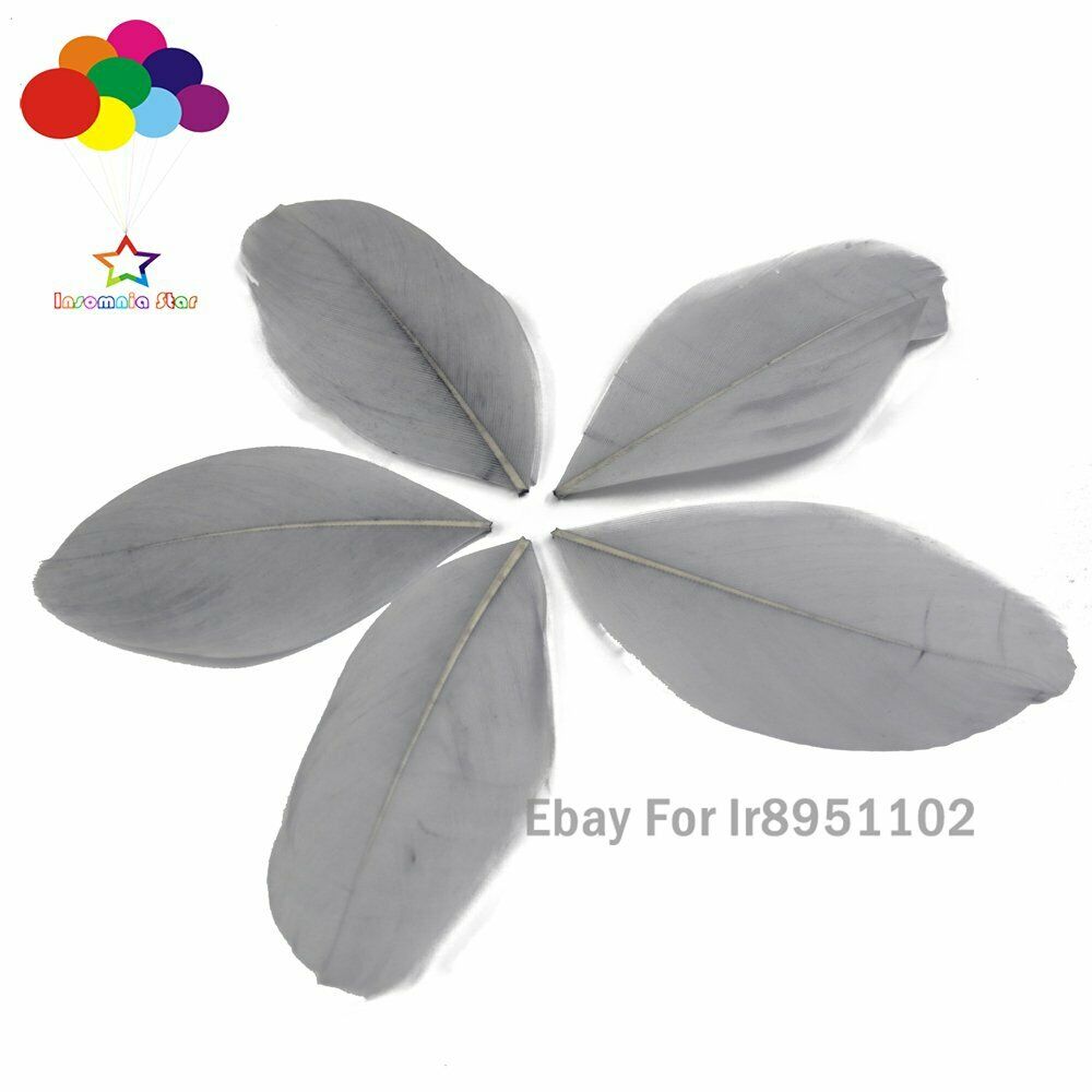 100 pieces/bag Gray beautiful Round head goose feather DIY jewelry decorative