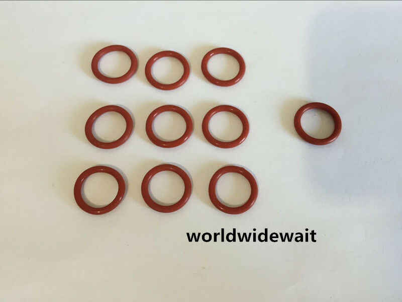 10PCS Red Silicone O Ring Oil Seal 15mm OD x 2.4mm Thick
