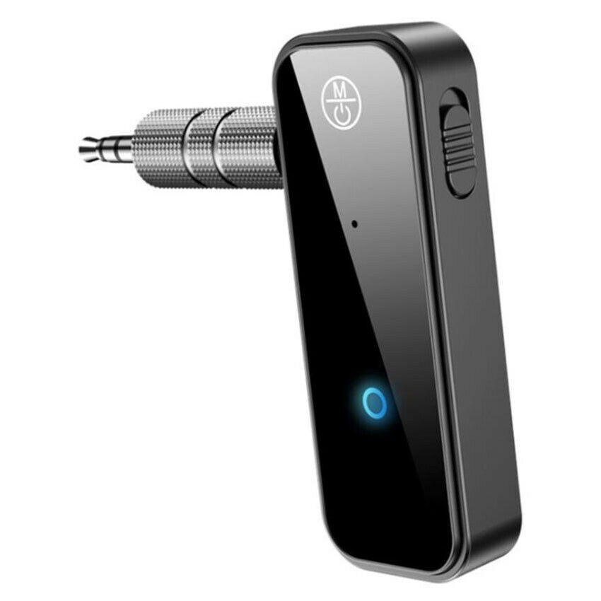1X Wireless Bluetooth 5.0 Transmitter Receiver 2in1 Audio Adapter 3.5mm Aux Car