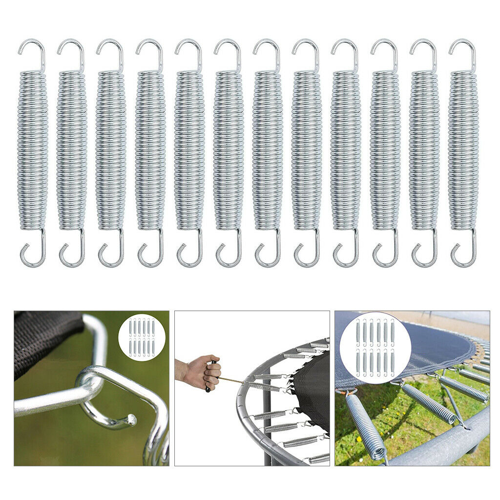12pcs 5.5" Trampoline Springs Galvanized Steel Set Kit Weather Resistant