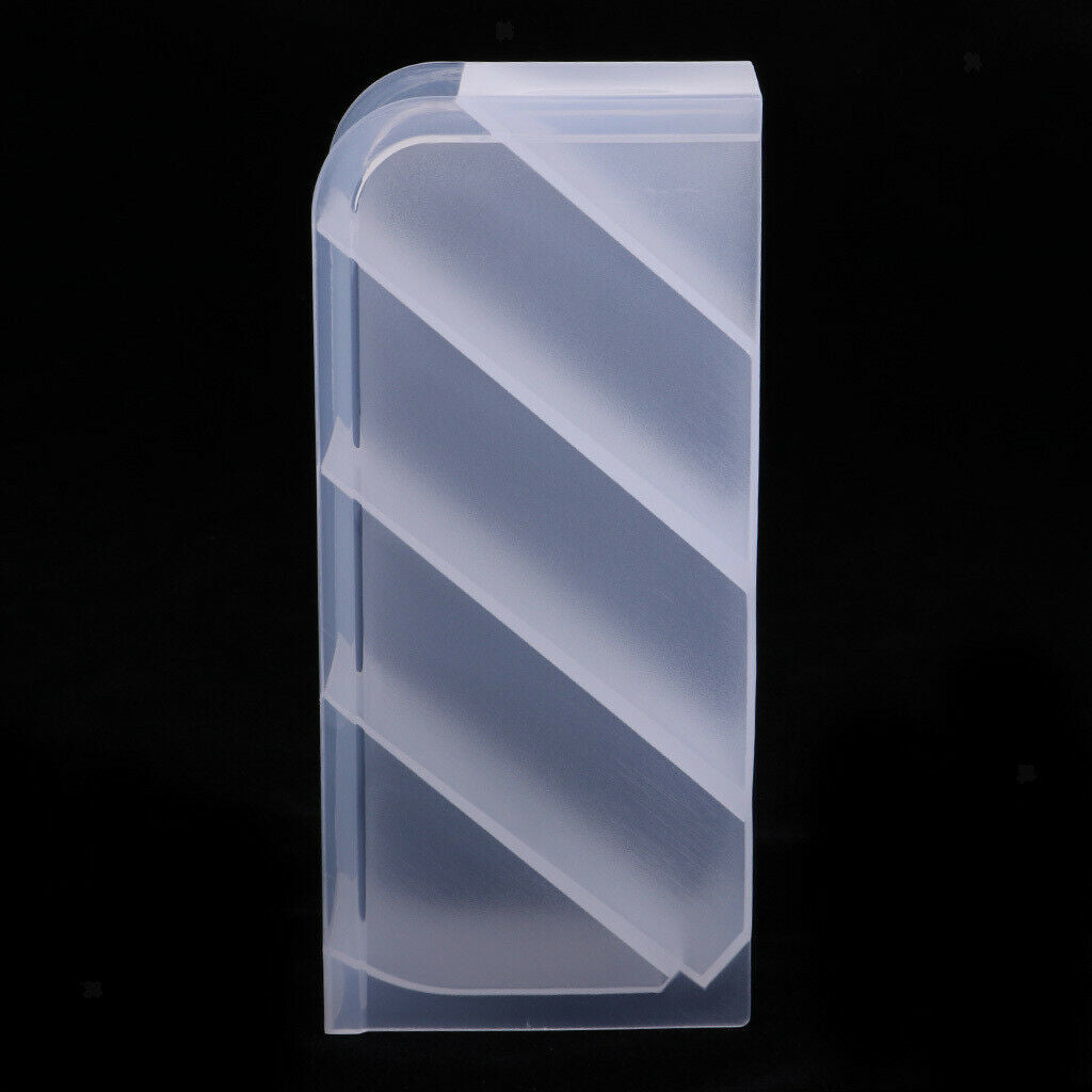 3pcs Office Transparent Desk Pen Pencil Holder Stand Case Plastic Finishing