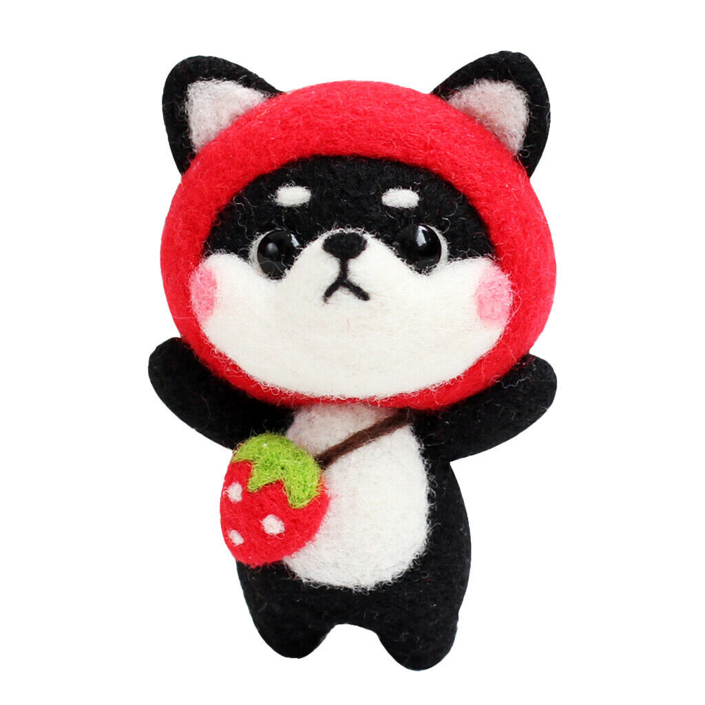 6 Set Shiba Inu Dog Needle Felting Kit with Basic Tools and Tutorials
