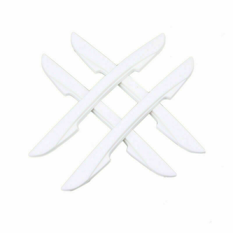 4X White Car Door Edge Guards Trims Molding Protection Strip Scratch Protector