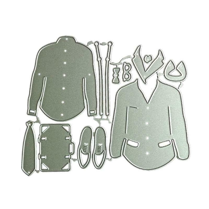 Men's Wear Metal Cutting Dies Stencil DIY Scrapbooking Album Paper Card Template