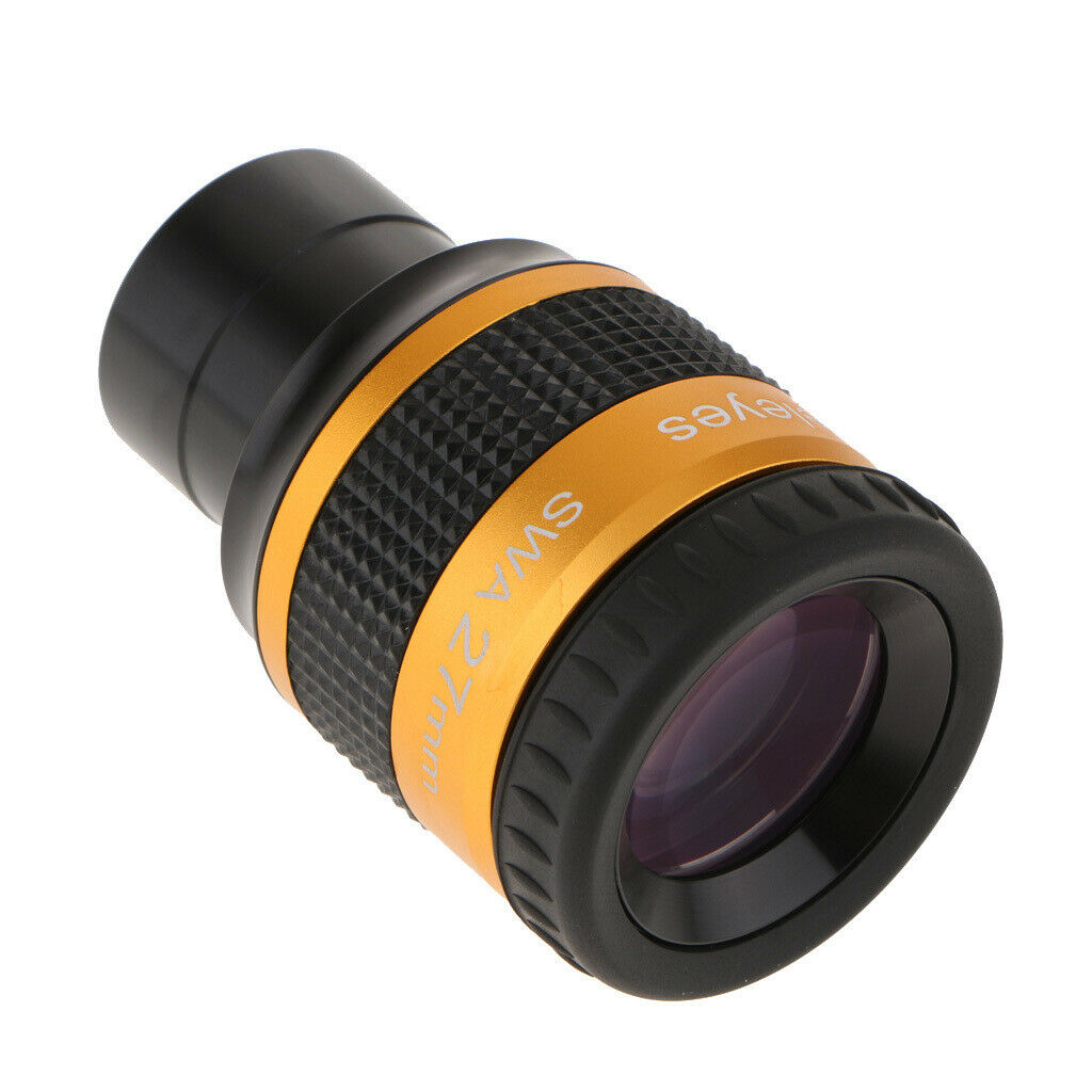 1.25 Inch 27mm Super Wide Angle Achromatic Eyepiece 70 Degree Field of View for