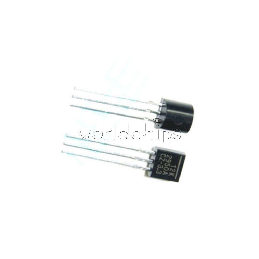 10PCS LP2950-3.3 IC REG LDO 3.3V 0.1A TO92 W