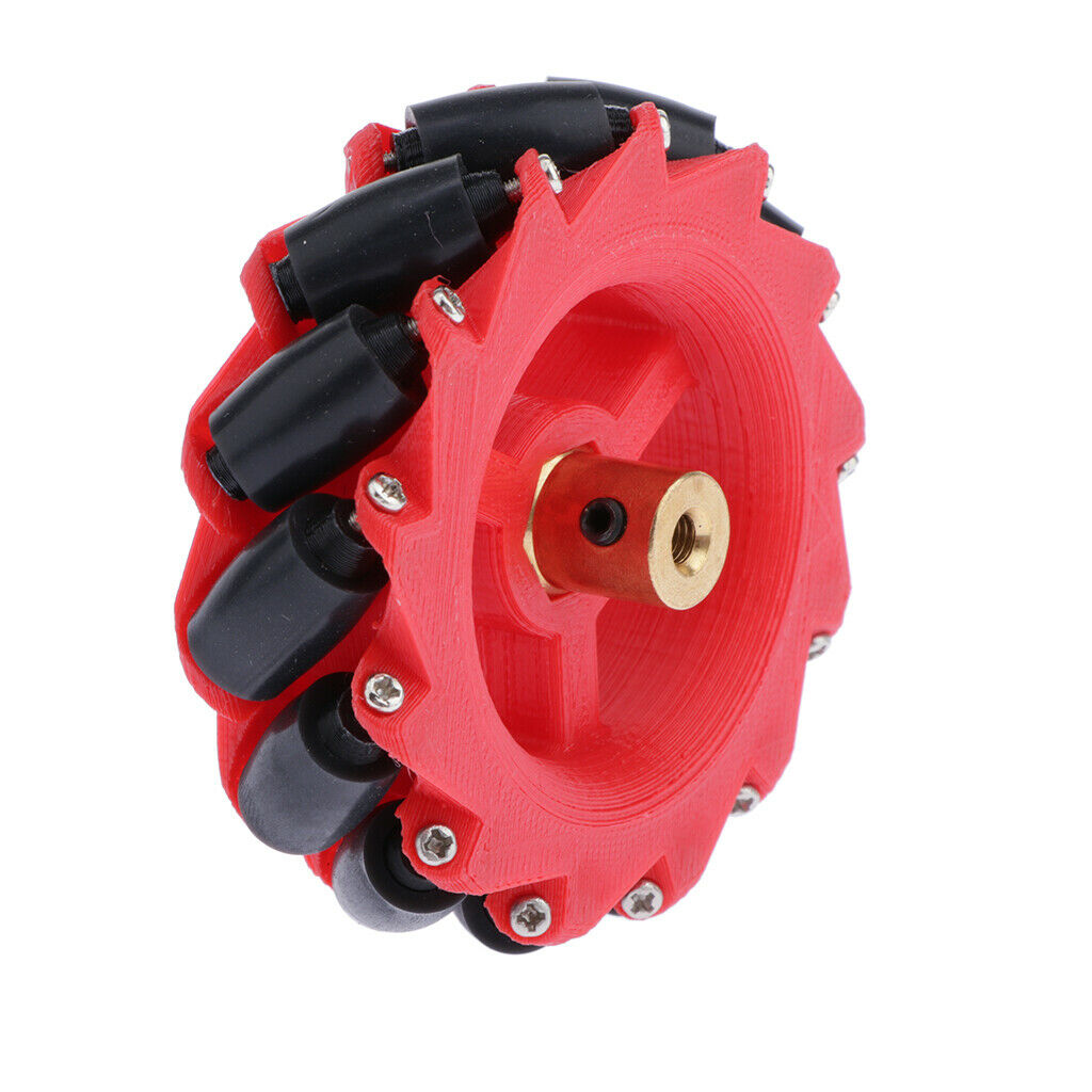 1 Piece Omnidirectional Wheel Car Mecanum Wheel with Coupling - Red 70mm