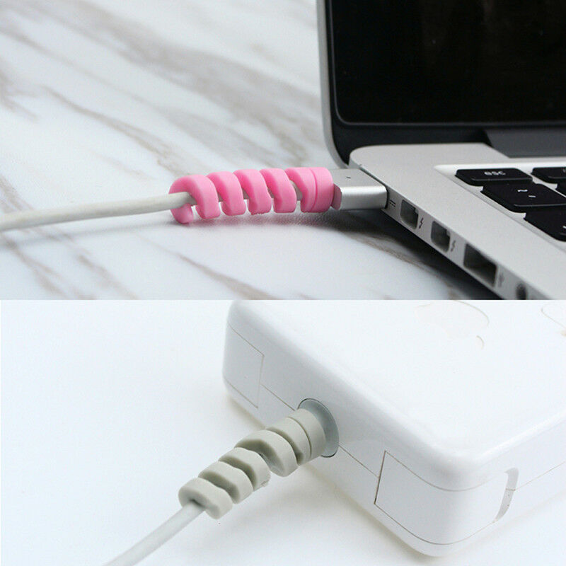 6pcs Cable Protector Bobbin Winder Data Line Case Rope Spring Twine Prote.l8