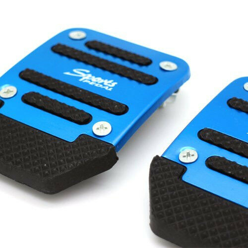 3Pcs Blue Sport Car Manual Series Non-slip Brake Clutch Foot Pedal Treadle Cover