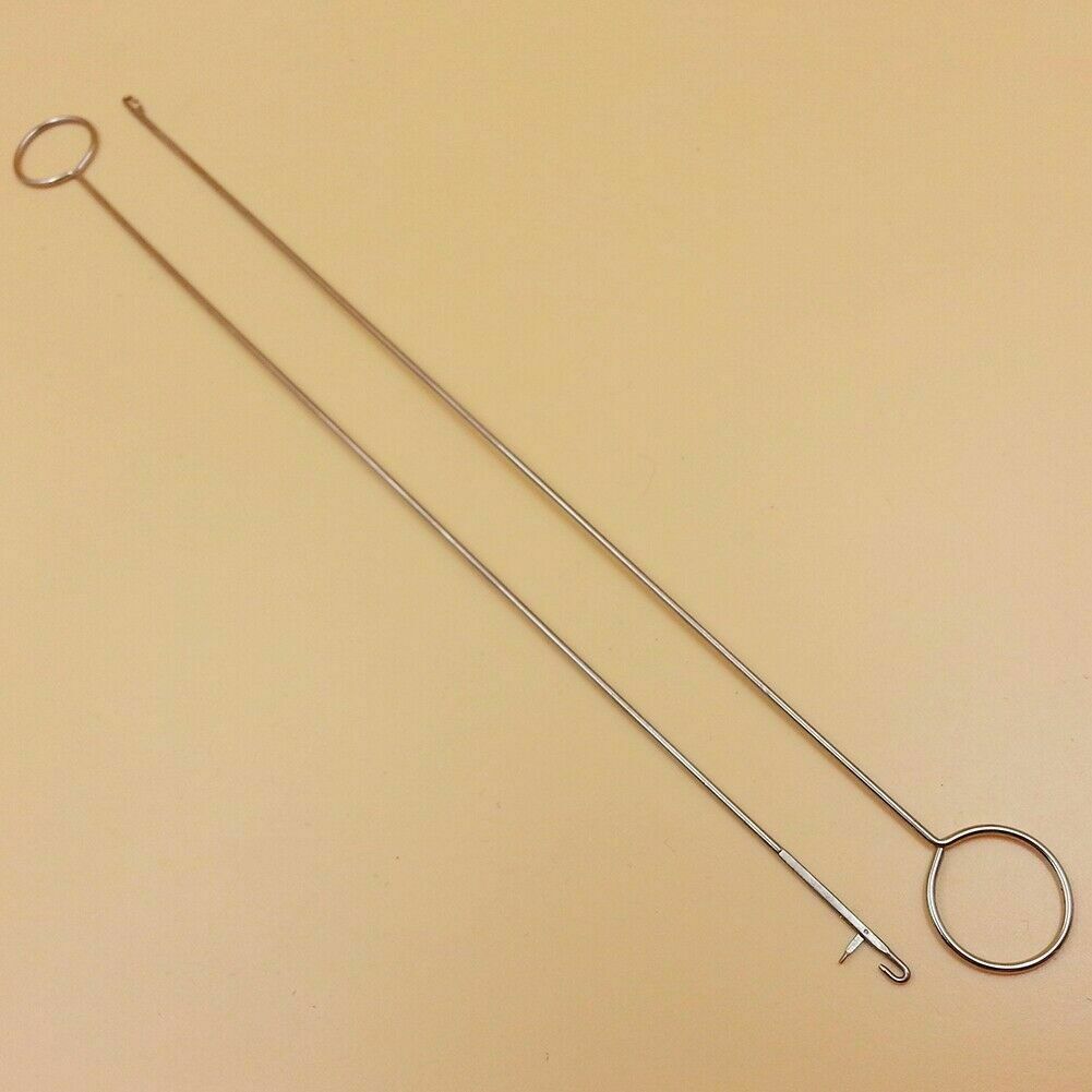 Portable Metal Loop Turner Hook With Latch For Turning Fabric Tubes NEW