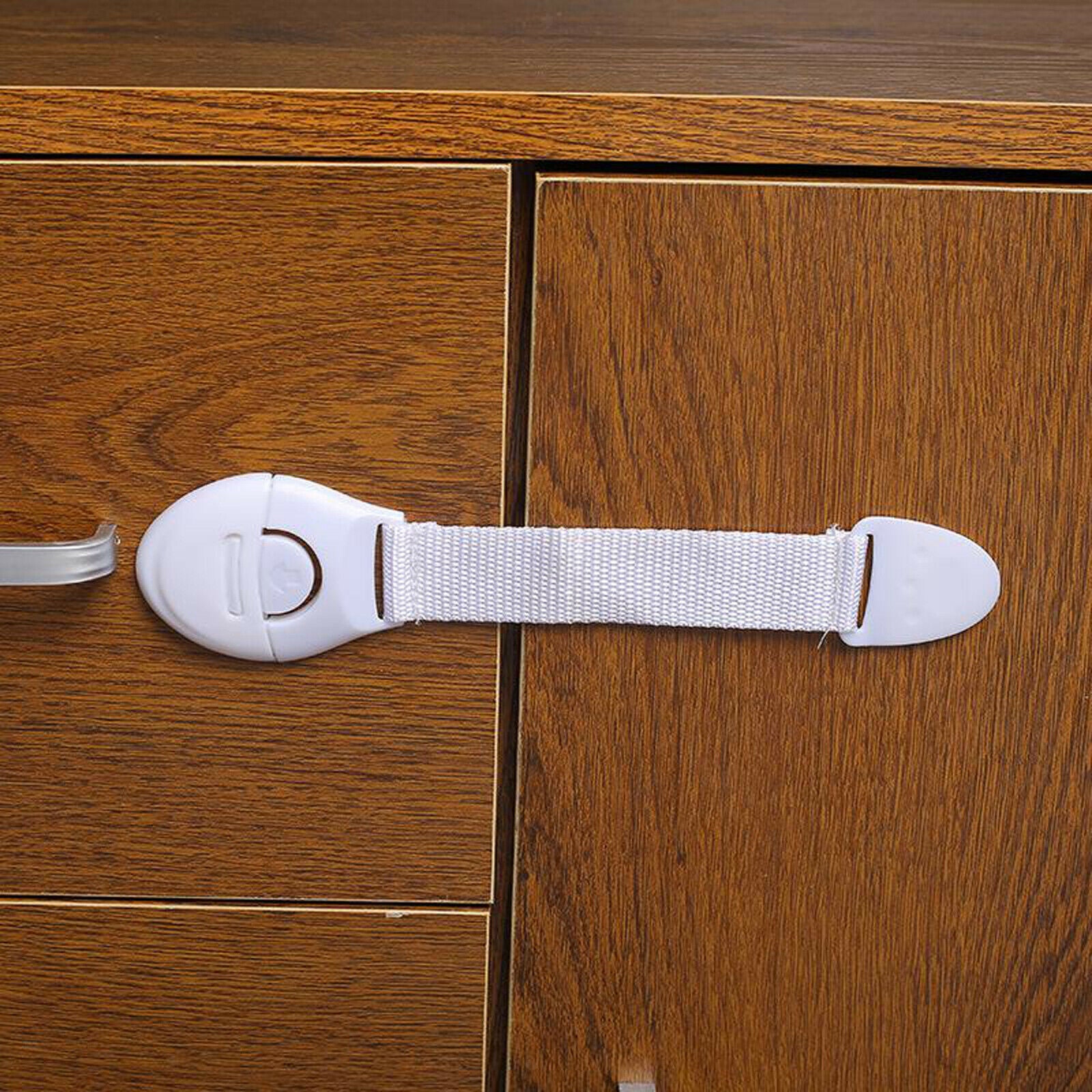 10 Packs Baby Safety Lock Adjustable Straps Latches for Fridge Cabinet