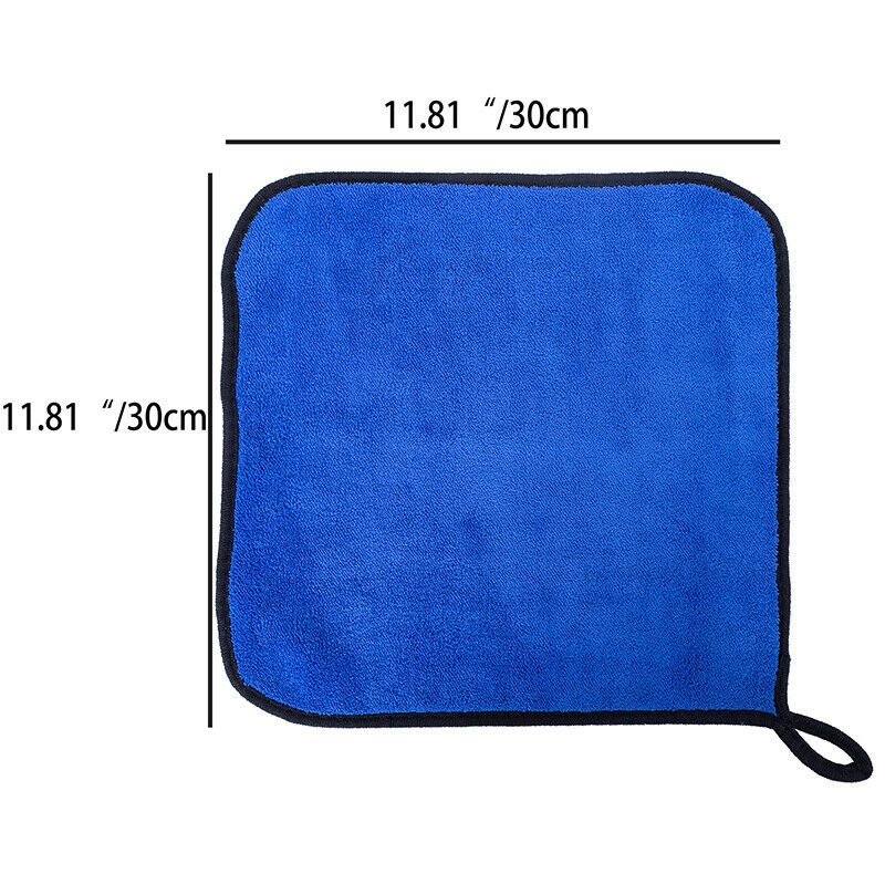 1PC Blue 600GSM Premium Plush Microfiber Towel Professional Wash Cleaning Drying