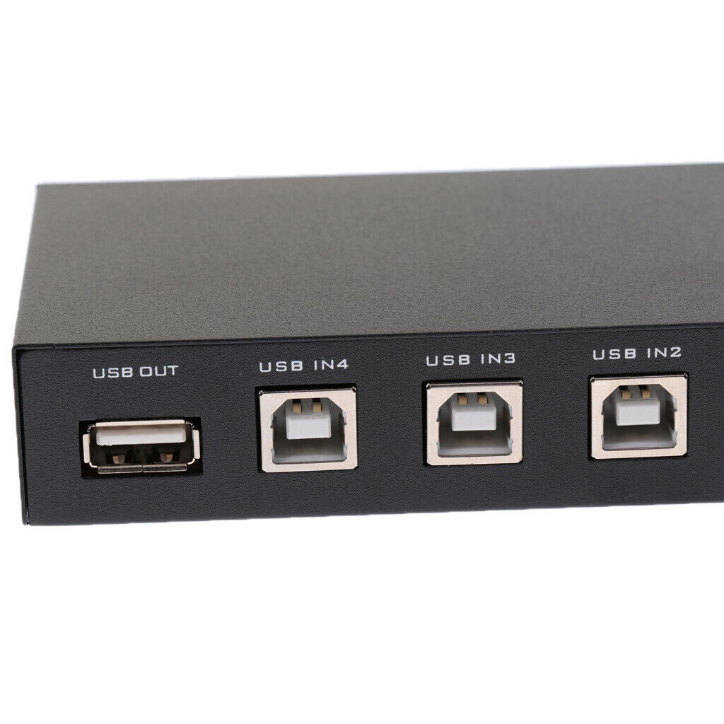 USB 2.0 Sharing Switch 4Port USB Peripheral Switcher Adapter Box Hubs   out