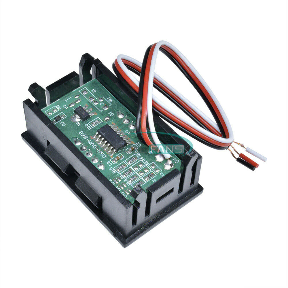 2PCS DC0-99.9V 3-Wire LED Panel Meter Mini Digital Voltmeter Red Display