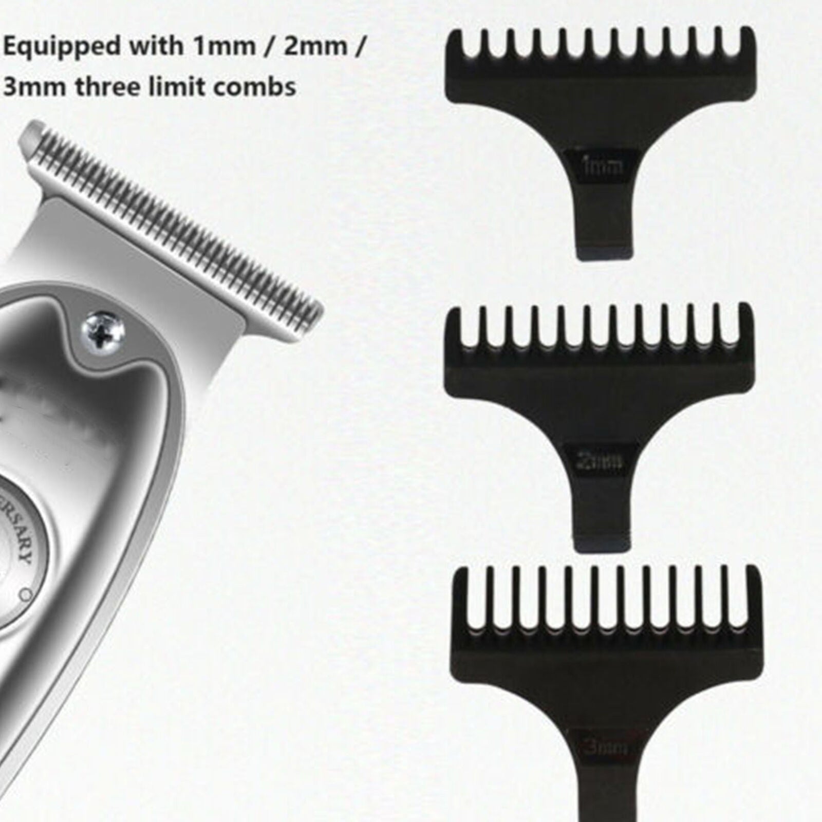 Hair Clipper All Metal Men Electric Cordless Hair Trimmer 0mm T Blade
