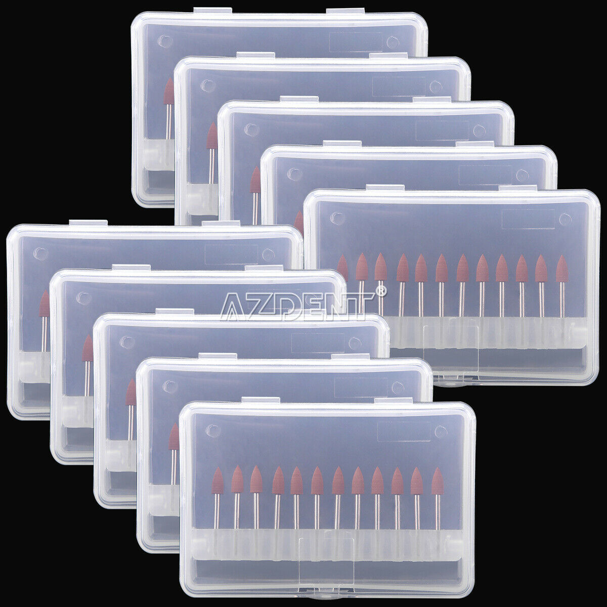 50X 12pcs/kit Dental 0413 Brownie Polishers Friction Grip FG Mini Points 1.6mm