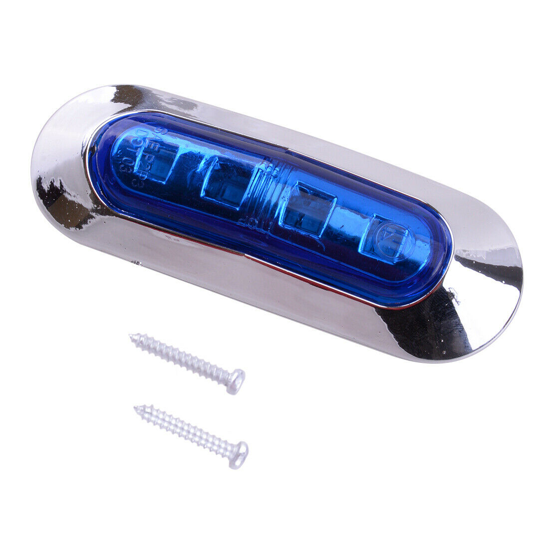 10pcs Blue 4-LED Side Clearance Marker Light For Car Truck Trailer Pickup 12/24V