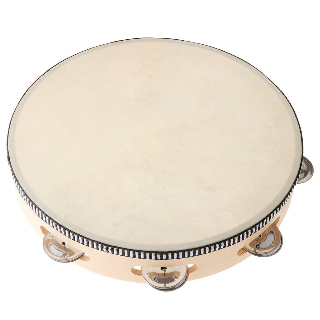 10inch Tambourine Percussion Drum Tamborine Kids Musical Educational Toys