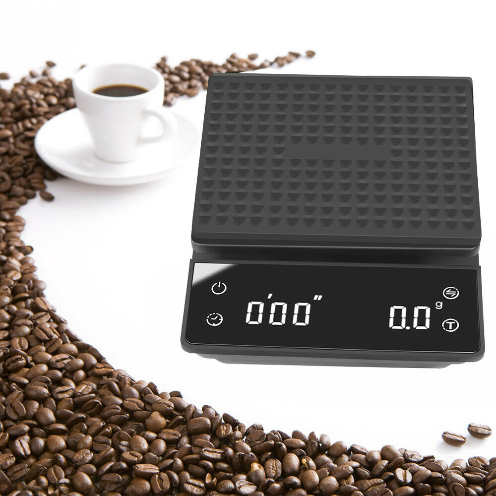 LED Digital Coffee Scale With Timer Tare 3KG 0.1g High Precision Kitchen Scale