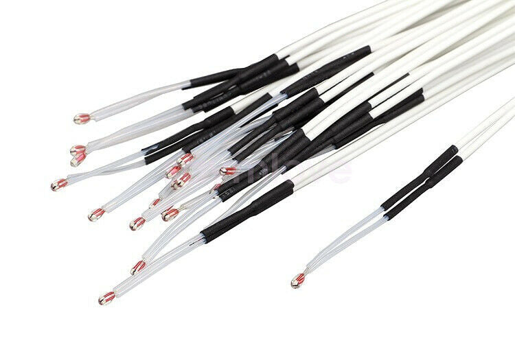 10 x NTC Thermistor 100K 3950 1% With 1m Wire RepRap Prusa Mendel Bed or Hot End