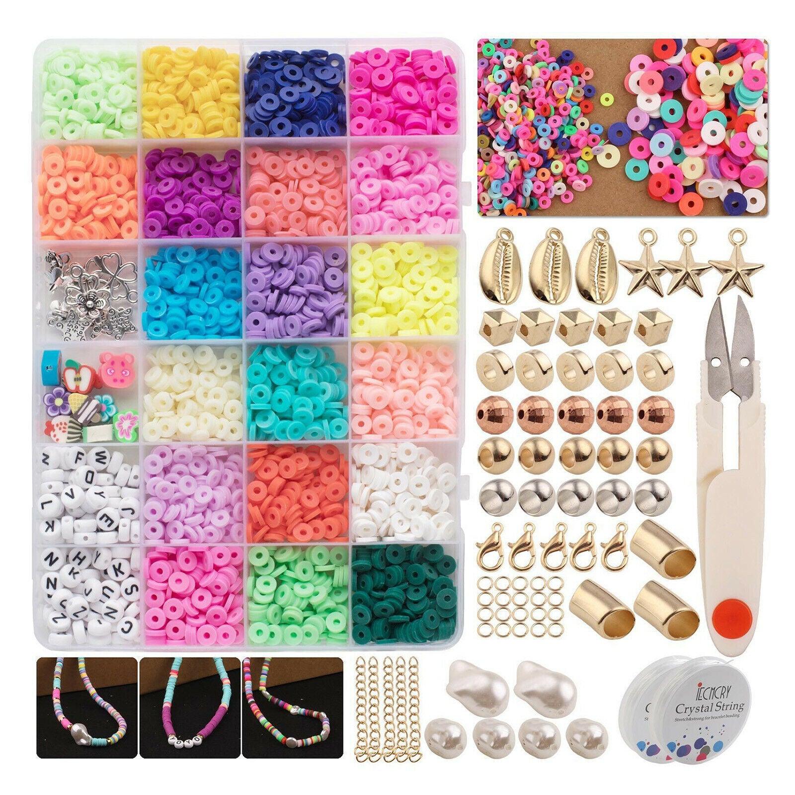 3200x20 colors Polymer Clay Beads Handmade Beads Flat Round