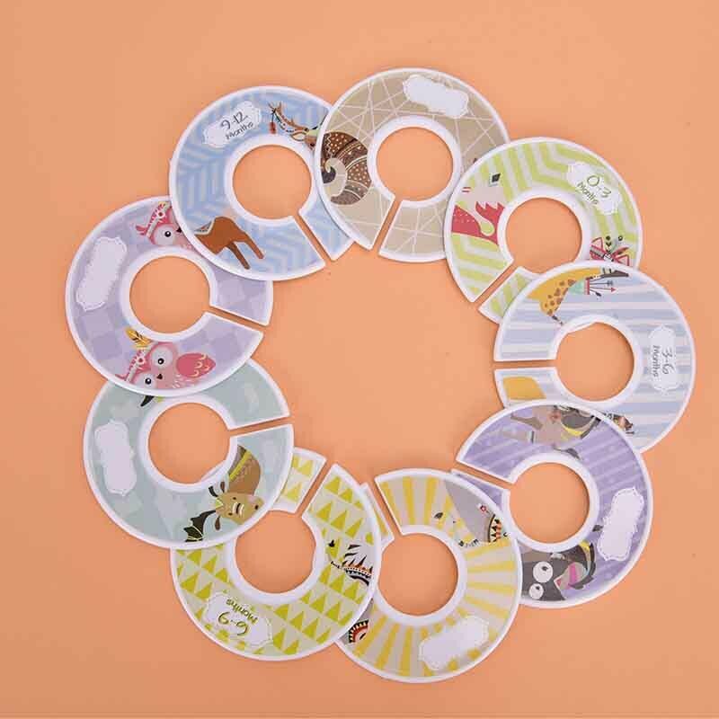 12pcs Clothes Size Dividers Round Plastic Clothing Hanger Circle Hangers Clos Rf