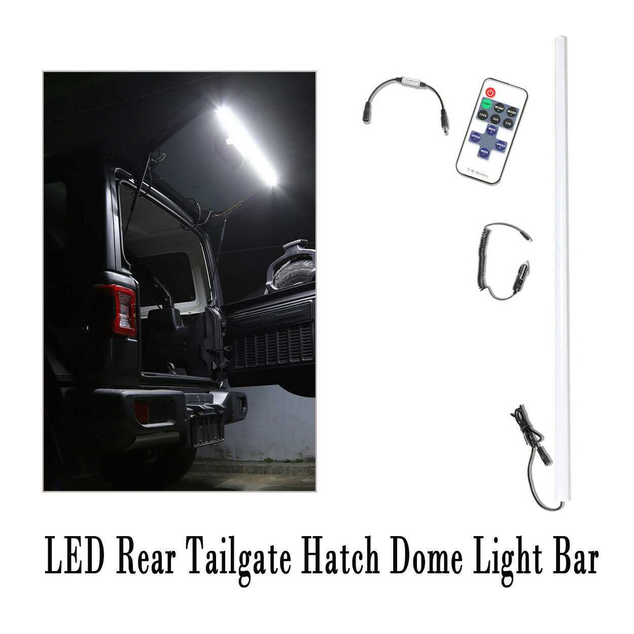 LED Rear Tailgate Glass Gate Hatch Dome Light Bar For 2018-2020 Jeep Wrangler JL