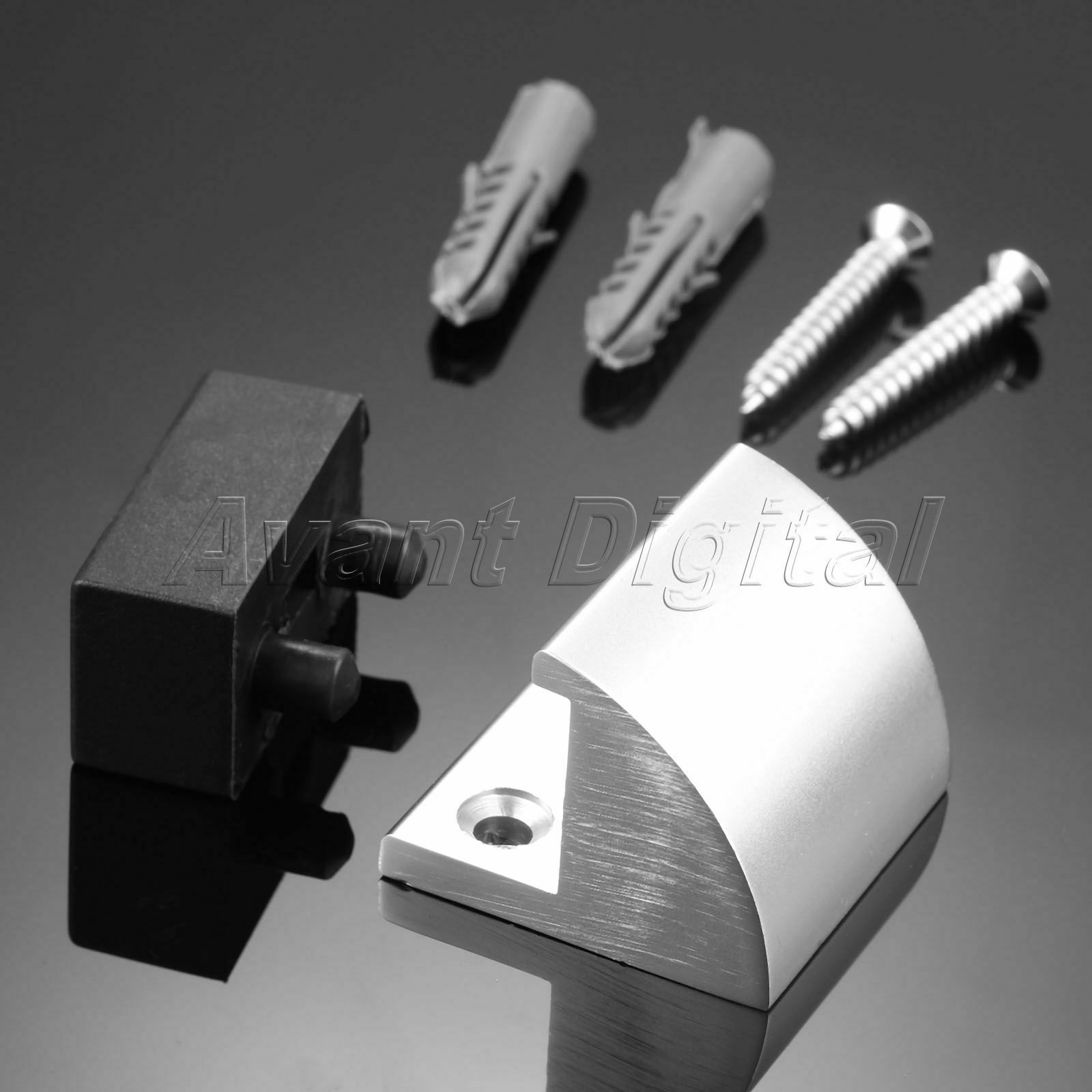 Furniture Hardware Door Stop Alloy Rubber Toilet Room Hidden Doorstop Holder 1X