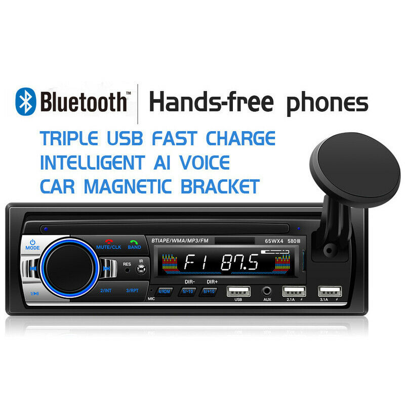 Single Din Car 4 Channel Bluetooth MP3 Music Player Card Radio USB Flash Disk
