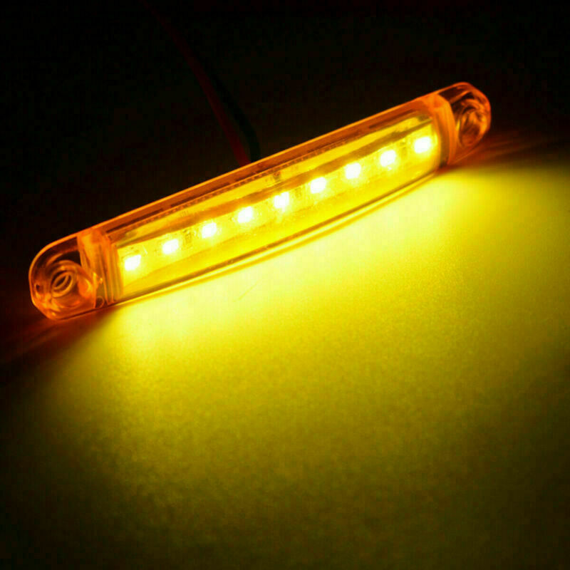 30Pc Durable Amber 9-LED Truck Trailer Lorry Sealed Side Marker Clearance Light