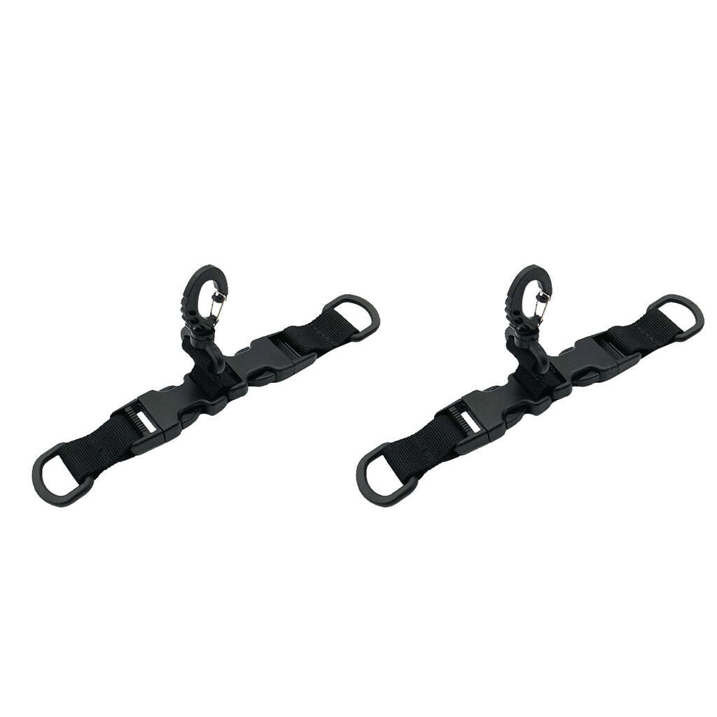 2pcs Backpack Molle Strap, Webbing Belt with Quick Release Buckle, Double Hanger