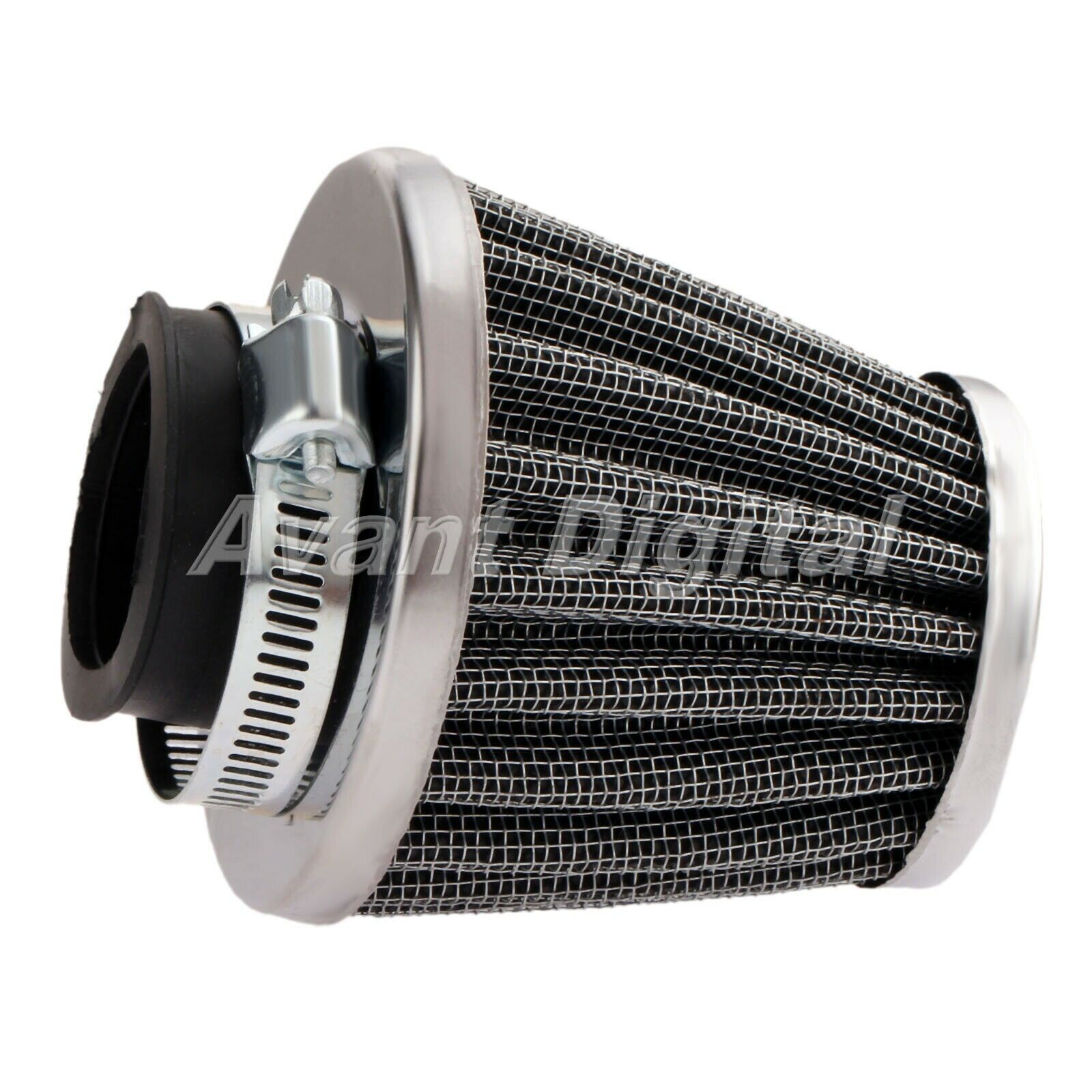 Motorcycle Motorbike 35mm Double Layer Steel Filter Gauze Clamp-on Air Filter