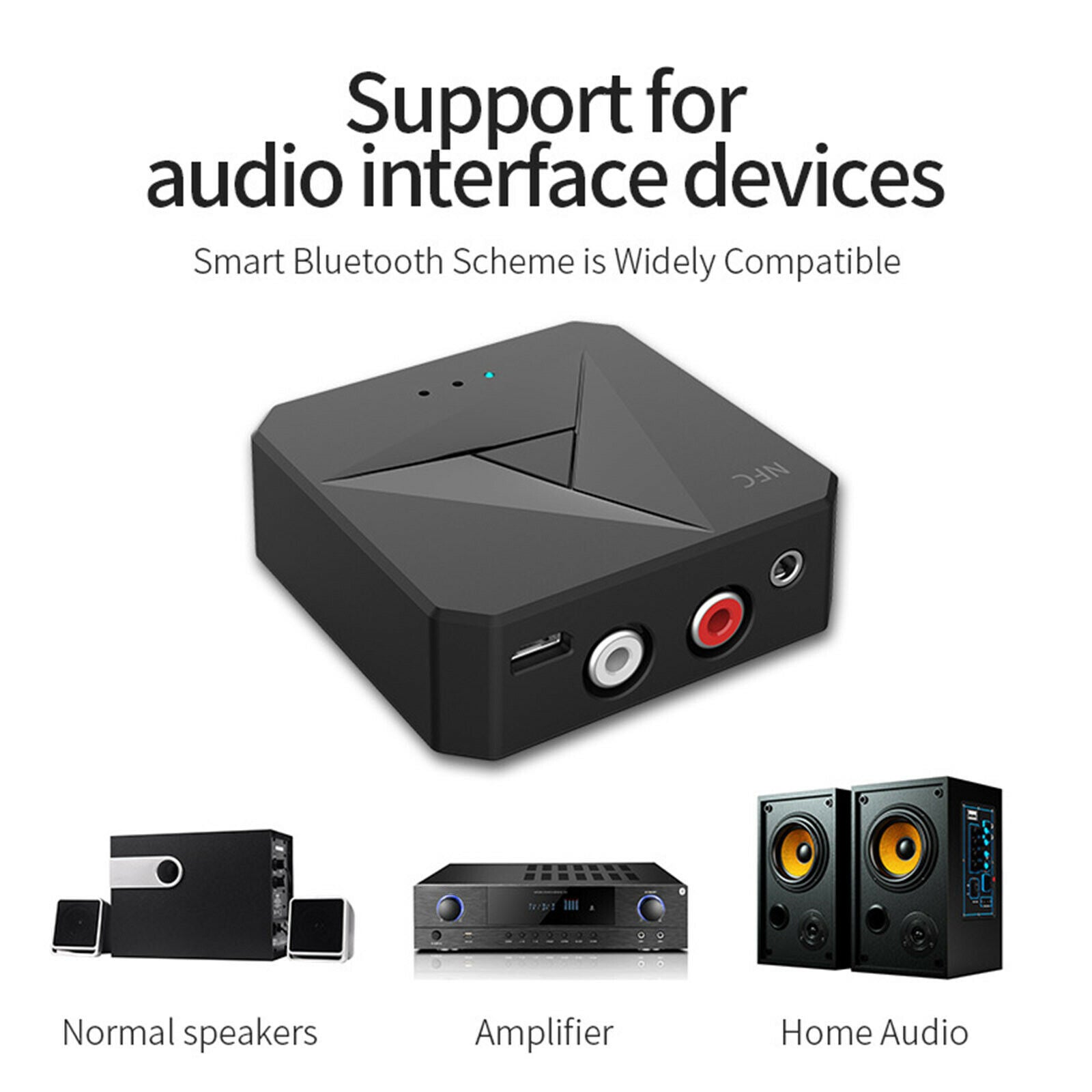 Bluetooth 5.0 Plug&Play Bluetooth Transmitter Streaming for Home Stereo