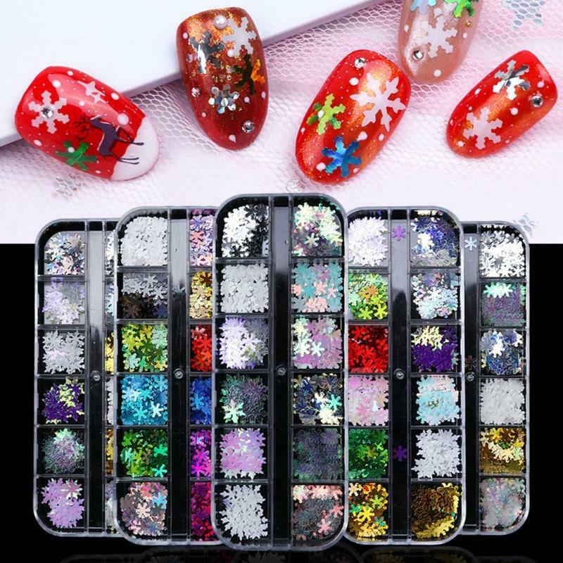 Glitter Snow Fireworks Christmas Foils Transfer Nail Supply Nail Decorations
