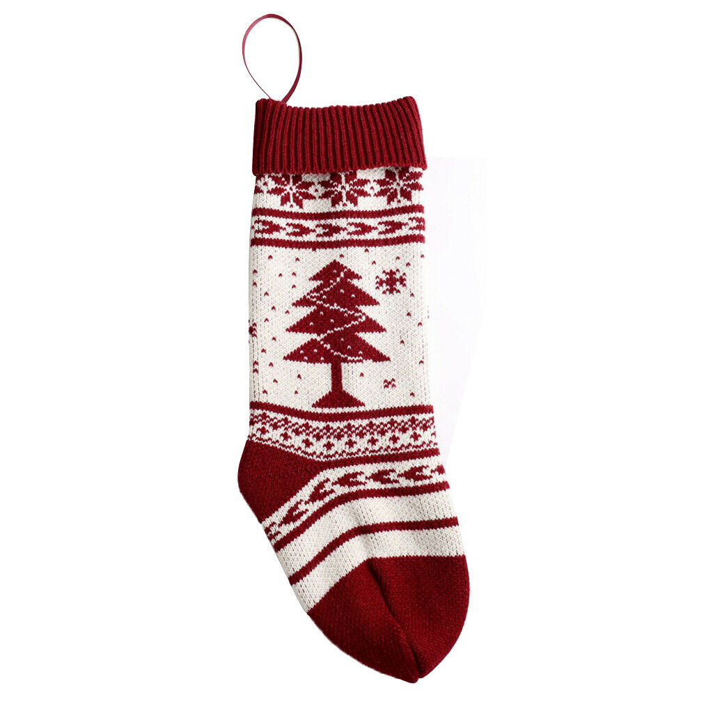 Christmas Stocking Sock Gift Bag Xmas Tree Hanging Decor Christmas Trees