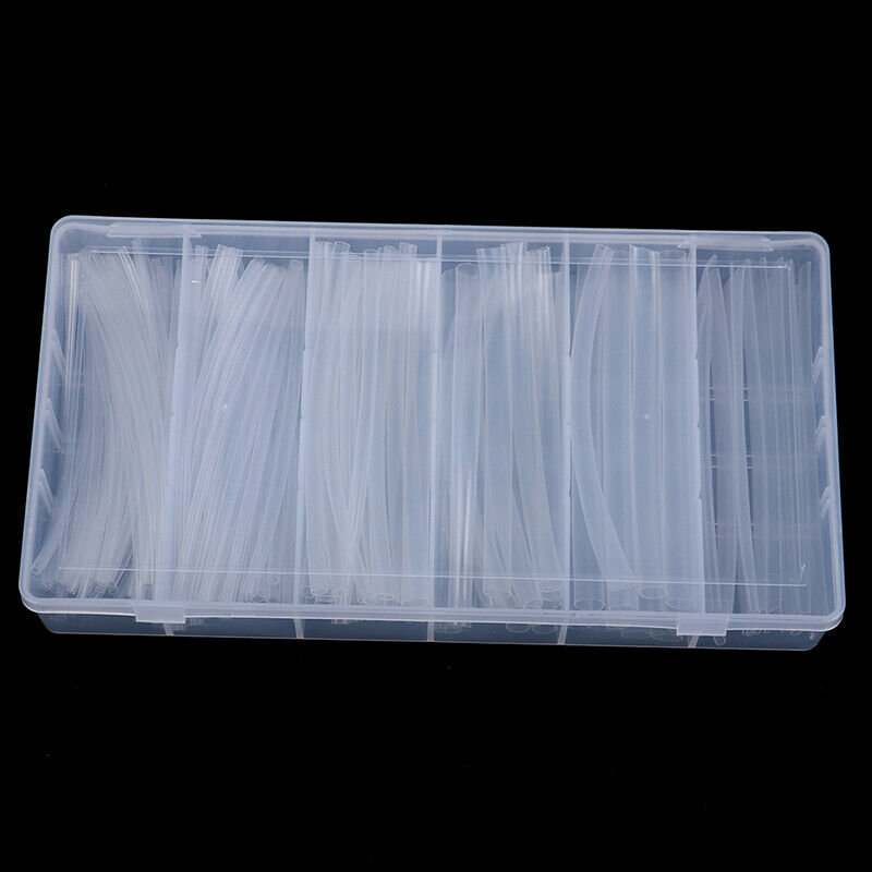 150Pcs Clear 100mm 2:1 Heat Shrink Tubing Polyolefin Transparent Tube S WF