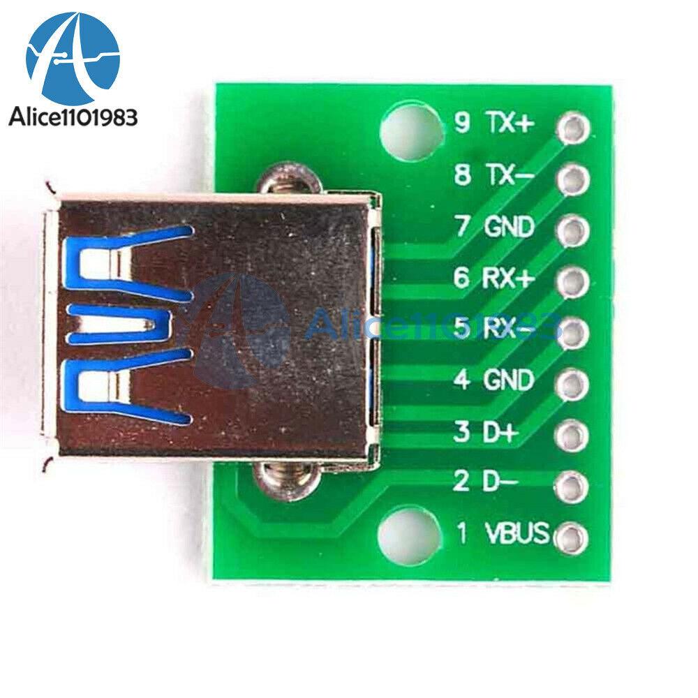 USB 3.0 3.1 Female to DIP Adapter PCB Module Connector Converter For Arduino