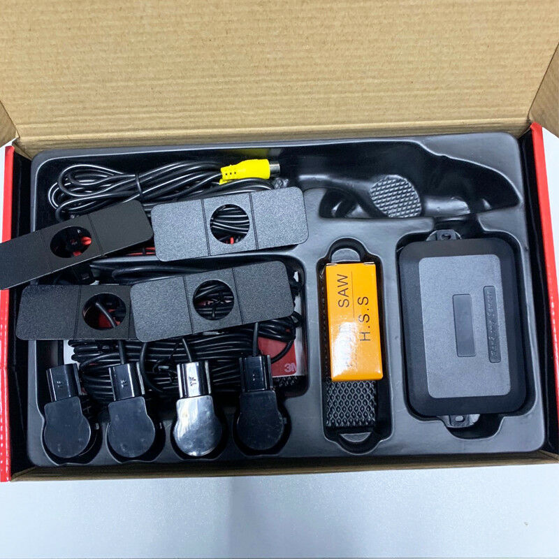 Visible Car Video Parking Reverse Backup Assistant Radar Alarm Set 4 Flat Sensor