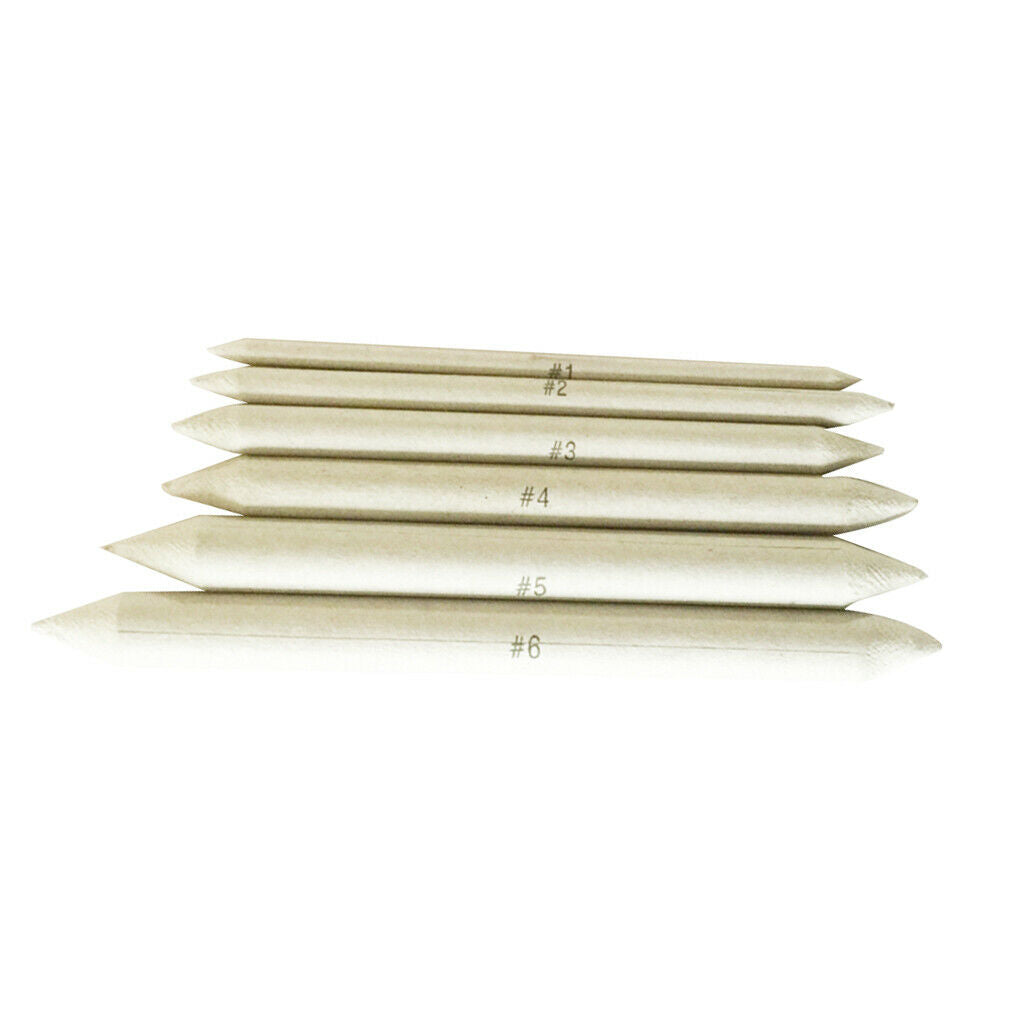 6 Pieces Blending Pencil Stump Art Set Artist Sketch Rub Drawing Painting Tools