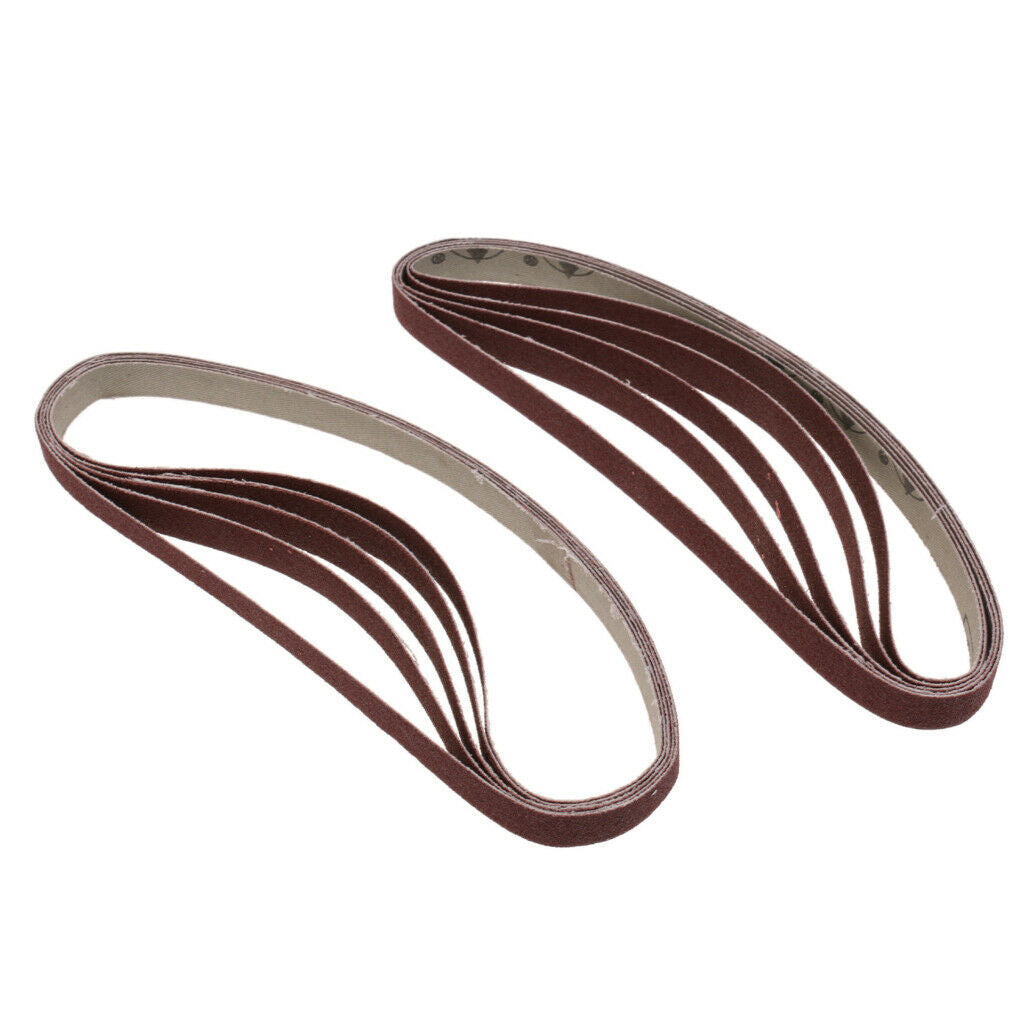 10 Pieces 457x13mm 120# Aluminum Oxide Grit Metal Sanding Belts Sandpaper