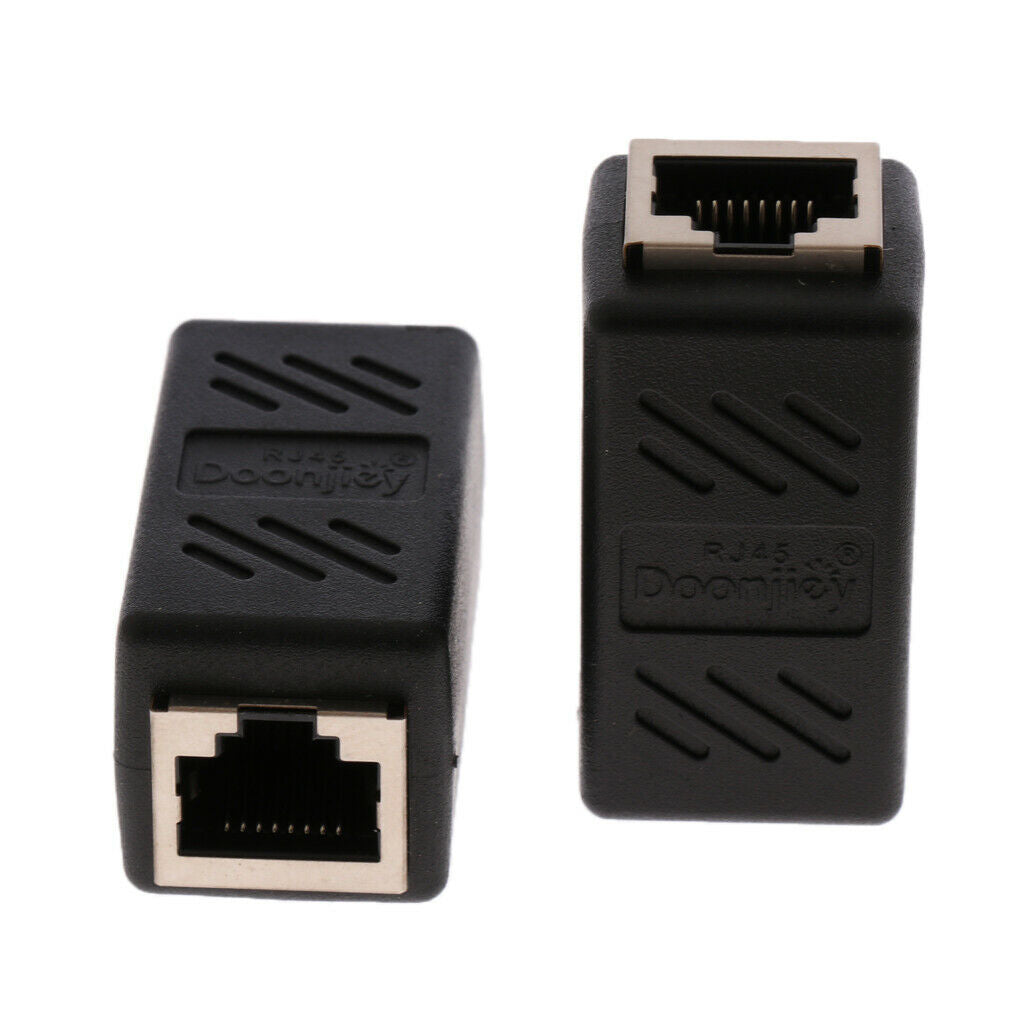 2 pieces RJ45 coupler Cat7 Cat6 Cat5e Ethernet cable extender adapter