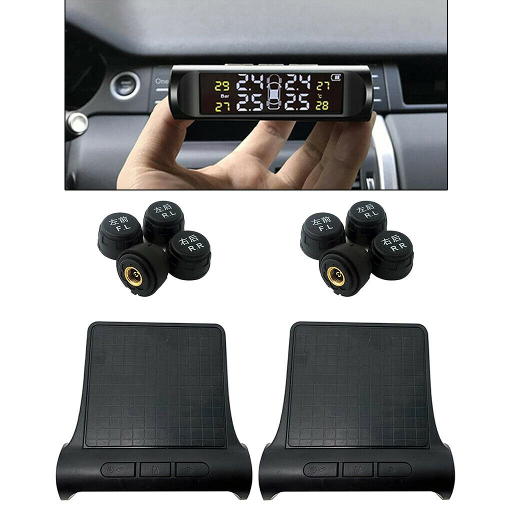 2Set Universal Car Tire Pressure LCD Monitoring System TPMS w/ External Sensor