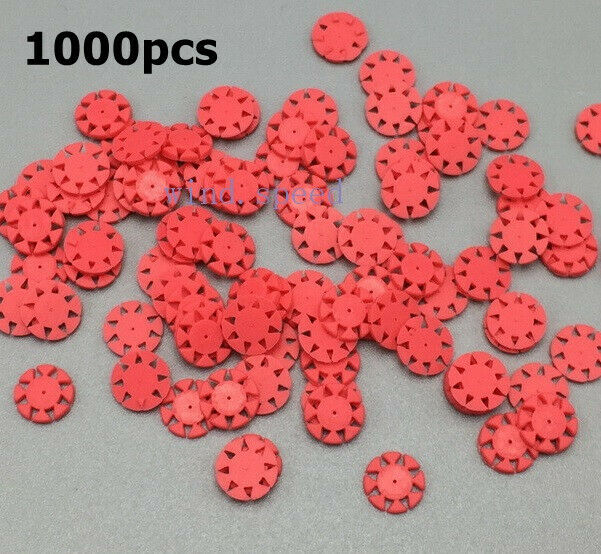 1000pcs Memo Discs Memory Disc For Dental Files Counters Endo Safety Usage Red