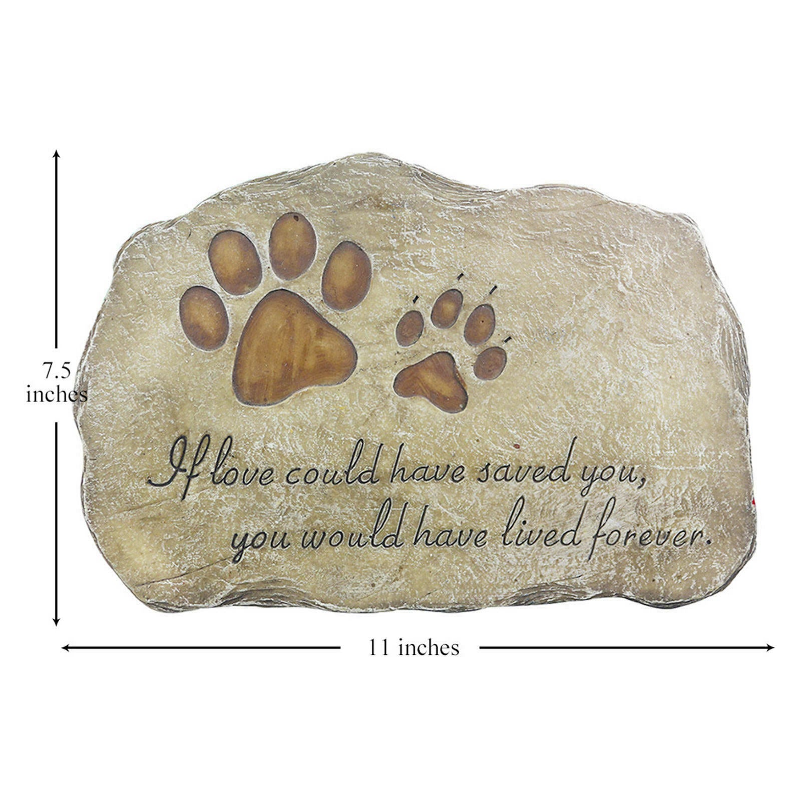 Pet Memorial Stone Weatherproof Dog Grave Marker Puppy Tombstone Ornament