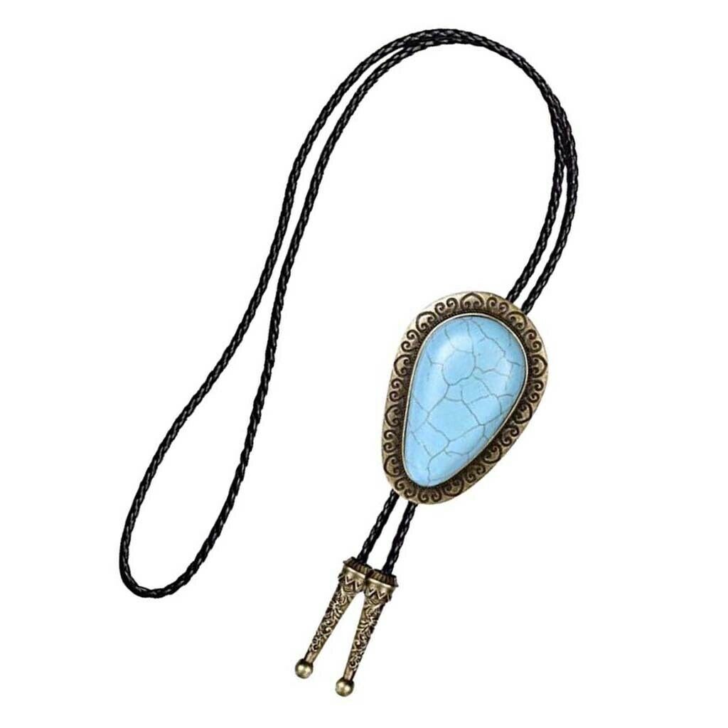 Turquoise Stone Bolo Tie Western Cowboy  Novetly Ties