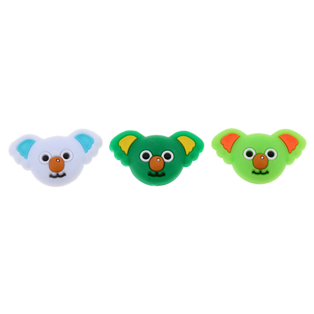 MagiDeal 3Pcs Koala Tennis Racquet Vibration Dampener Shock Absorber Damper