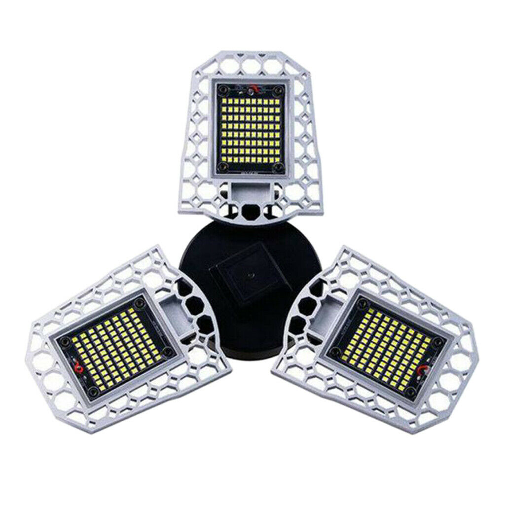 60W Garage Ceiling Lights 7200LM Folding LED Sensing Control Workshop Light Lamp
