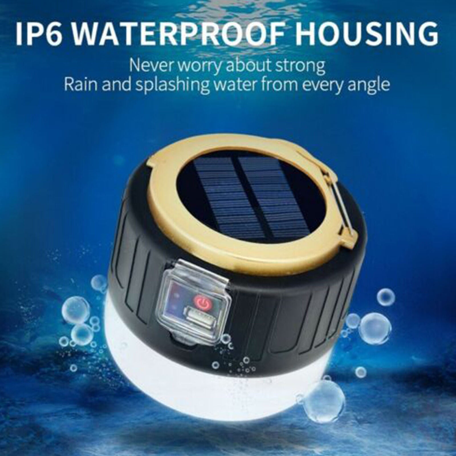 280W Solar LED Camping Light Tent Lamp USB Rechargeable Bulb Lantern Flashlight